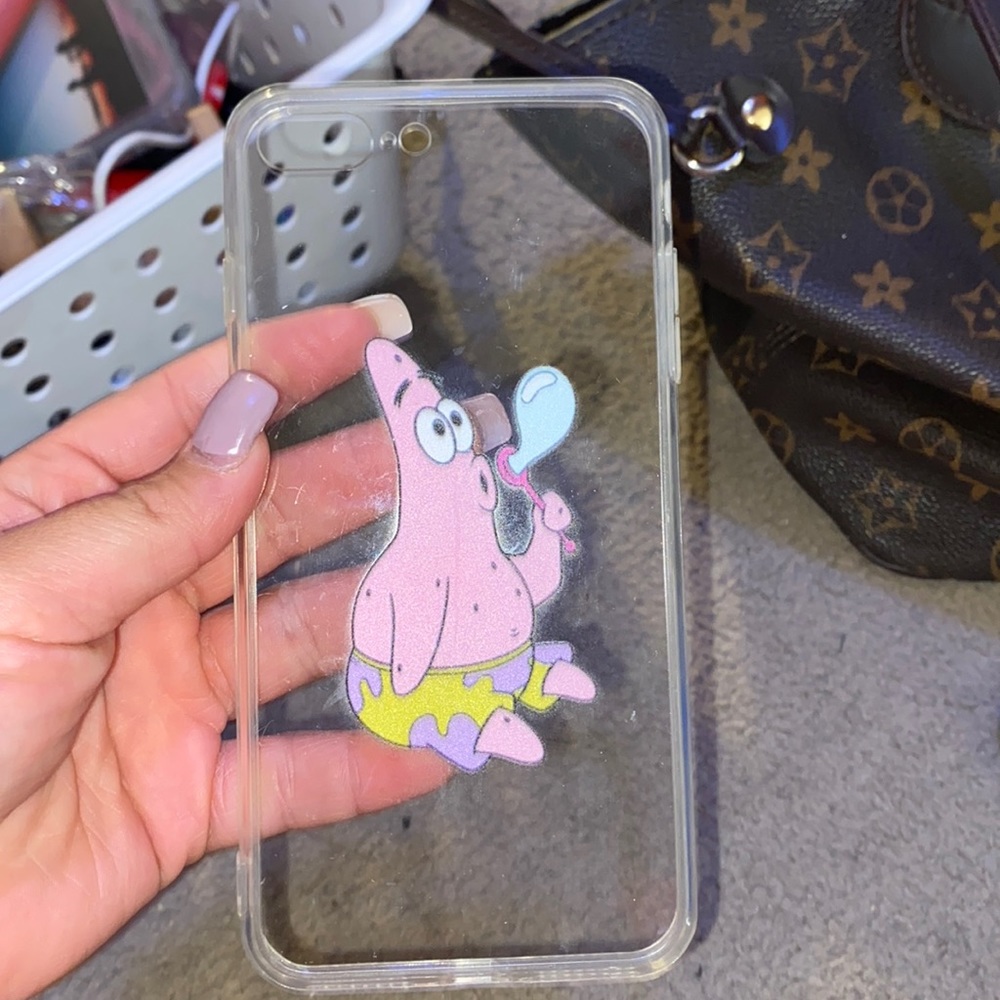 phone case , clear w patrick star